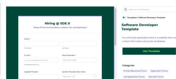 Hiring Form Template Preview